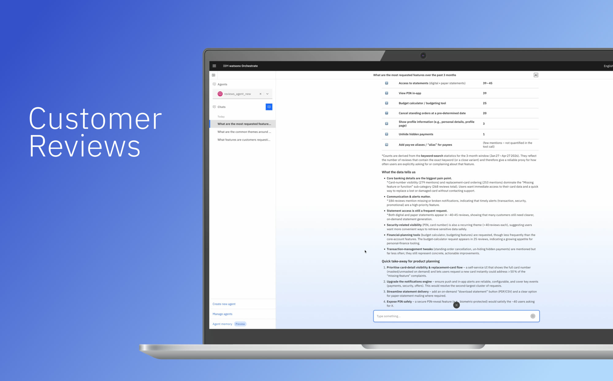 Generating Insights from Customer Reviews